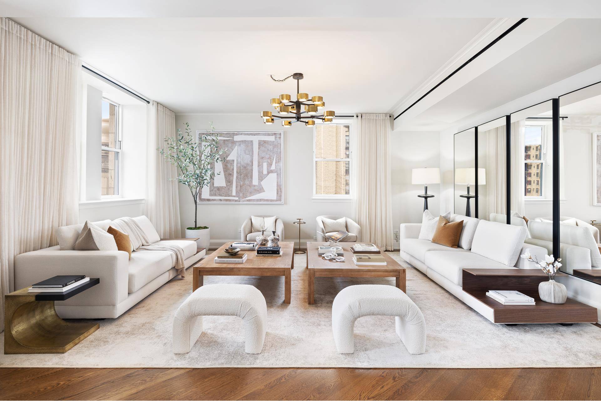 This sprawling and stunning four bedroom, four and a half bathroom features expansive views of Riverside Park, the Hudson River and beyond.