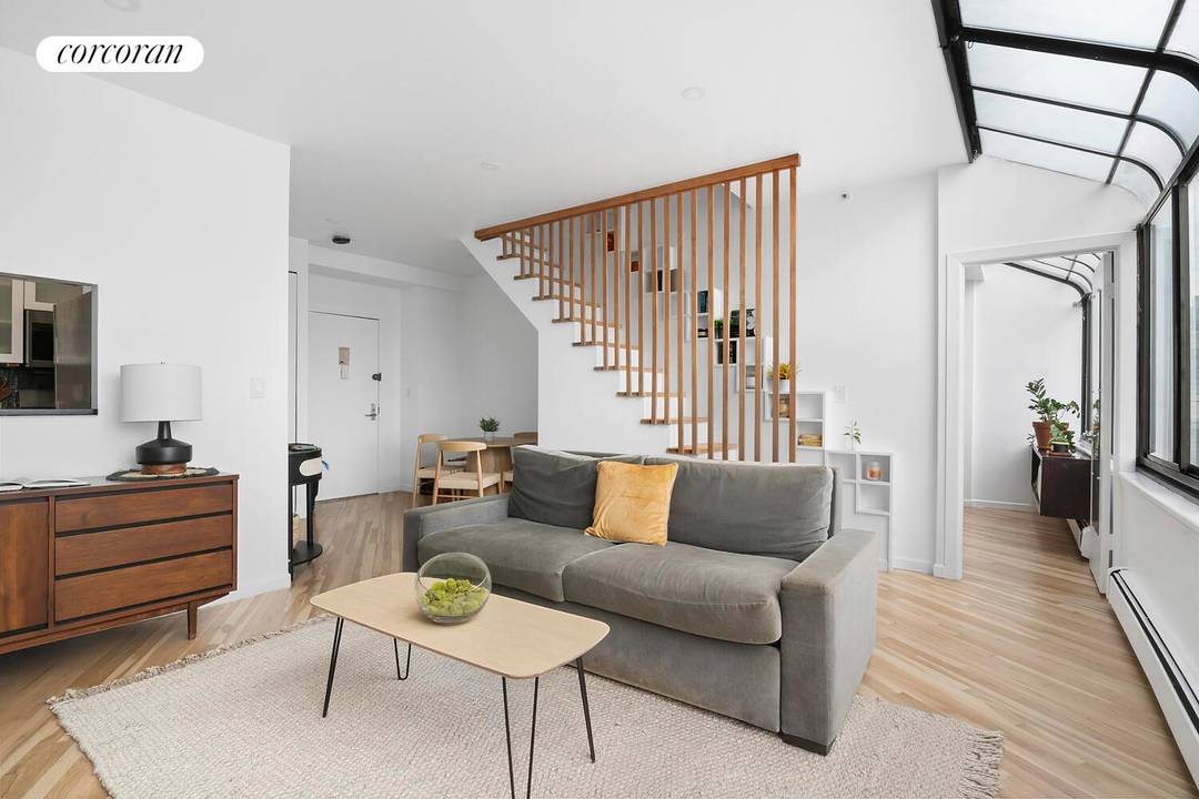 161 Remsen Street, Apt. 7B Top floor duplex, 2BR 2BA with private balcony This light filled greenhouse duplex offers treetop views, airy flow, and a sense of calm right in ...