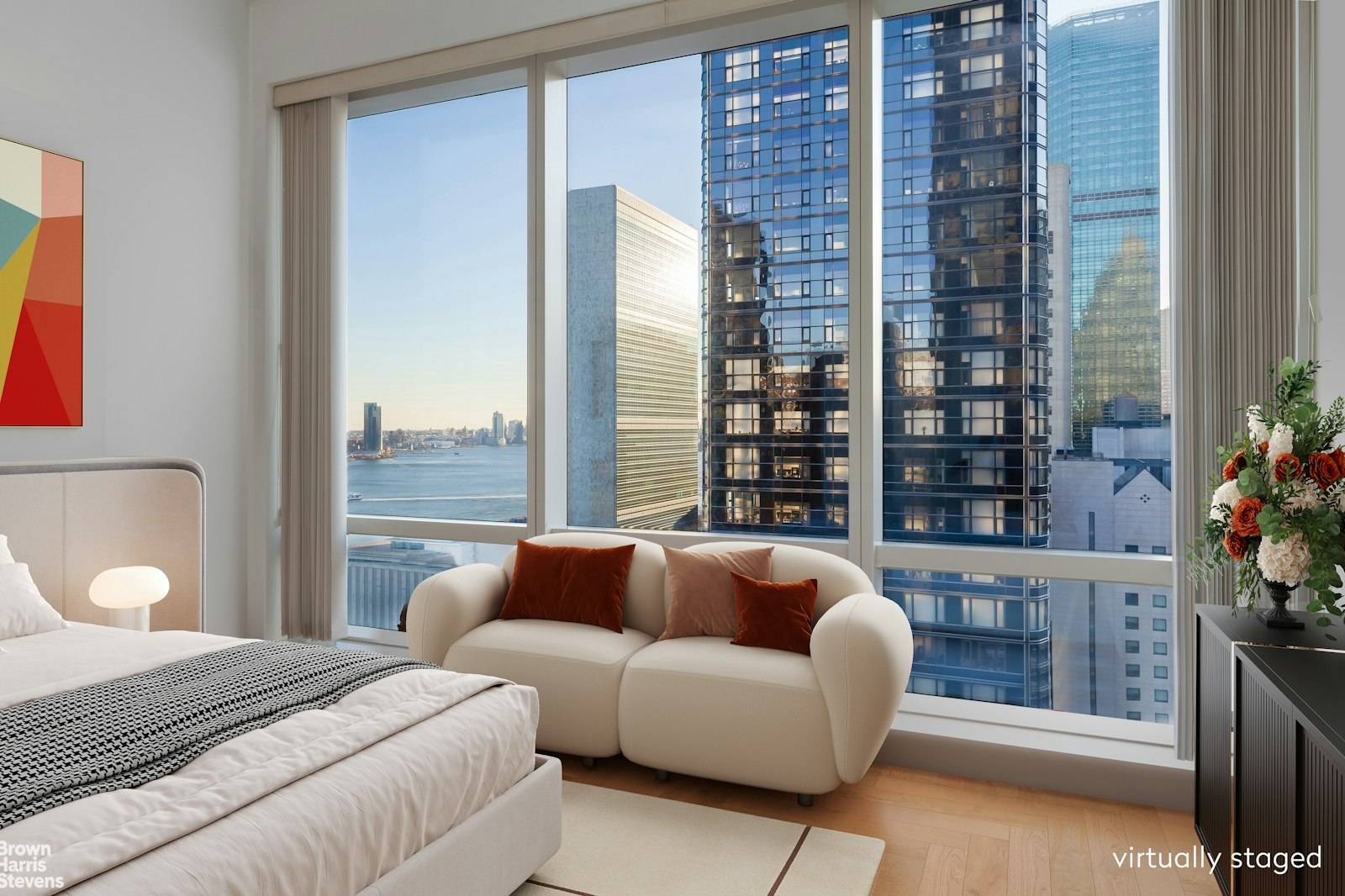 Priced below 1400 Sf this ultra spacious convertible three bedroom, two and half bath ; 1589 Sf, at the renowned United Nations Plaza, this E layout has all the features ...