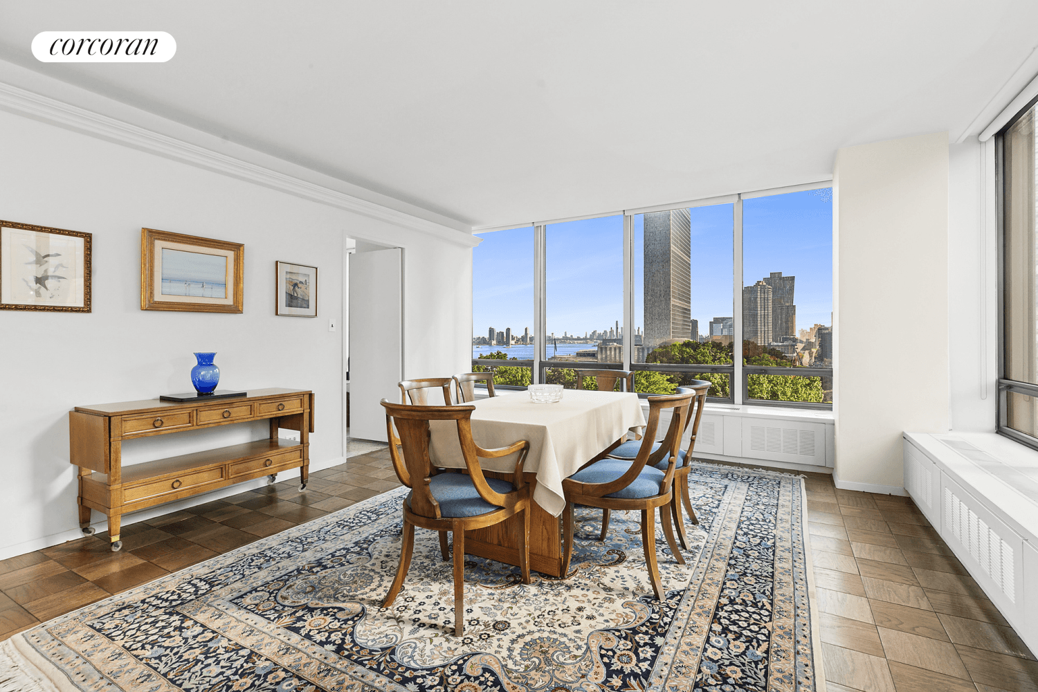 A Rare Offering at the Iconic 860 United Nations Plaza Panoramic Views, Endless Potential Welcome to the highly coveted F line at 860 United Nations Plaza, a striking 3 bedroom, ...