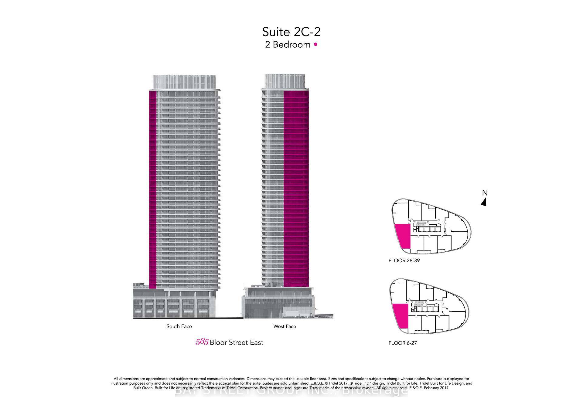 Stunning Tridel Built Condo With A Spacious Corner Unit with 9 Foot Ceilings.