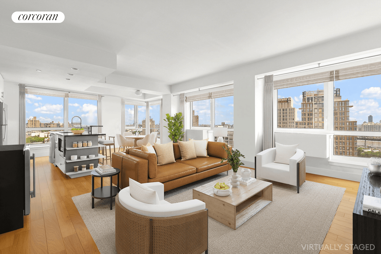 Welcome home to a spacious, bright and perfectly laid out two bedroom, two bathroom home with open views across Brooklyn and Manhattan perched high on the 19th floor on the ...