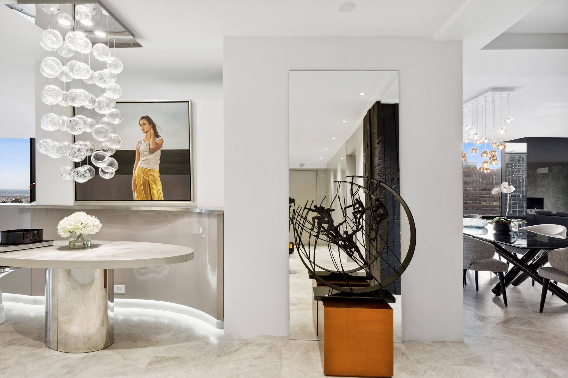 Breath taking, sweeping city skyline views from this pristine oasis high above Manhattan !