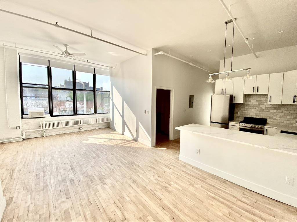Unique high ceiling loft vibe.