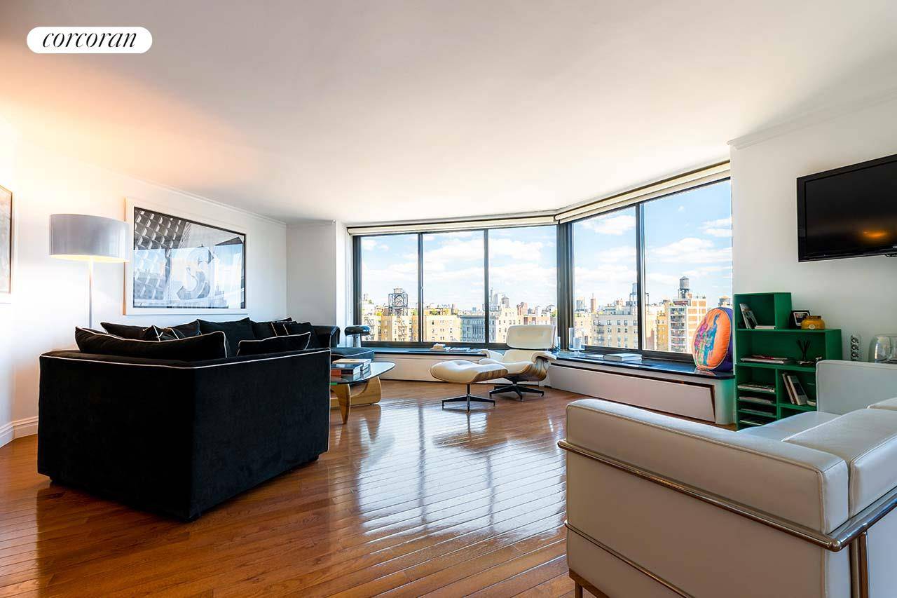 Step foot into this FULLY FURNISHED loft like Two Bedroom w Two Full Bathrooms at the Carnegie Hill Tower Condominium.