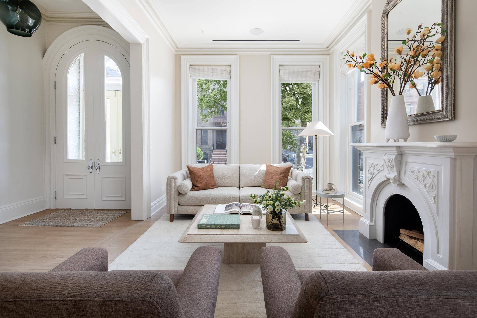 Historic townhouse grandeur meets modern Brooklyn glamour in this extraordinary, gut renovated Park Slope townhouse featuring a private yard and an ultra rare two car garage.