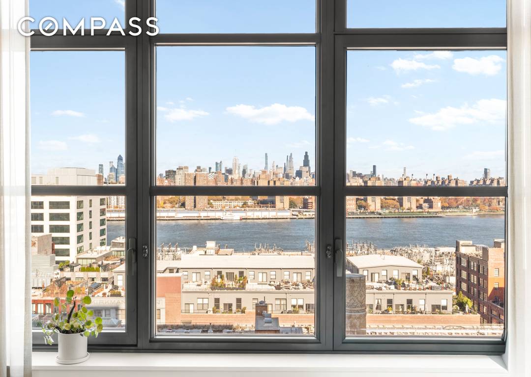 Residence 12C is a light filled one bedroom home spanning 754 square feet, offering a thoughtful, spacious layout, and expansive windows that capture breathtaking views of the East River and ...