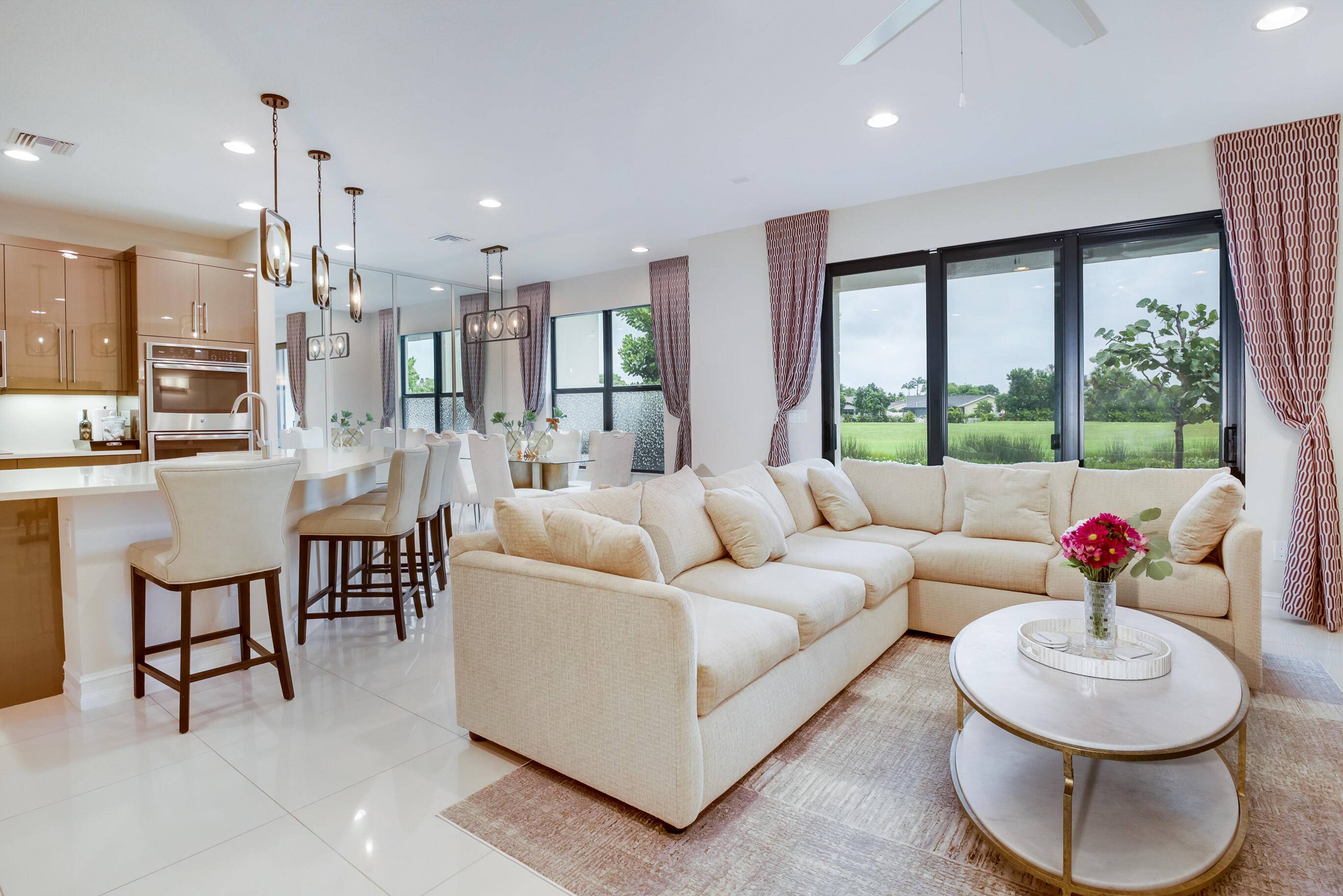Luxury townhouse is barley used and comes fully furnished and ready for immediate occupancy.