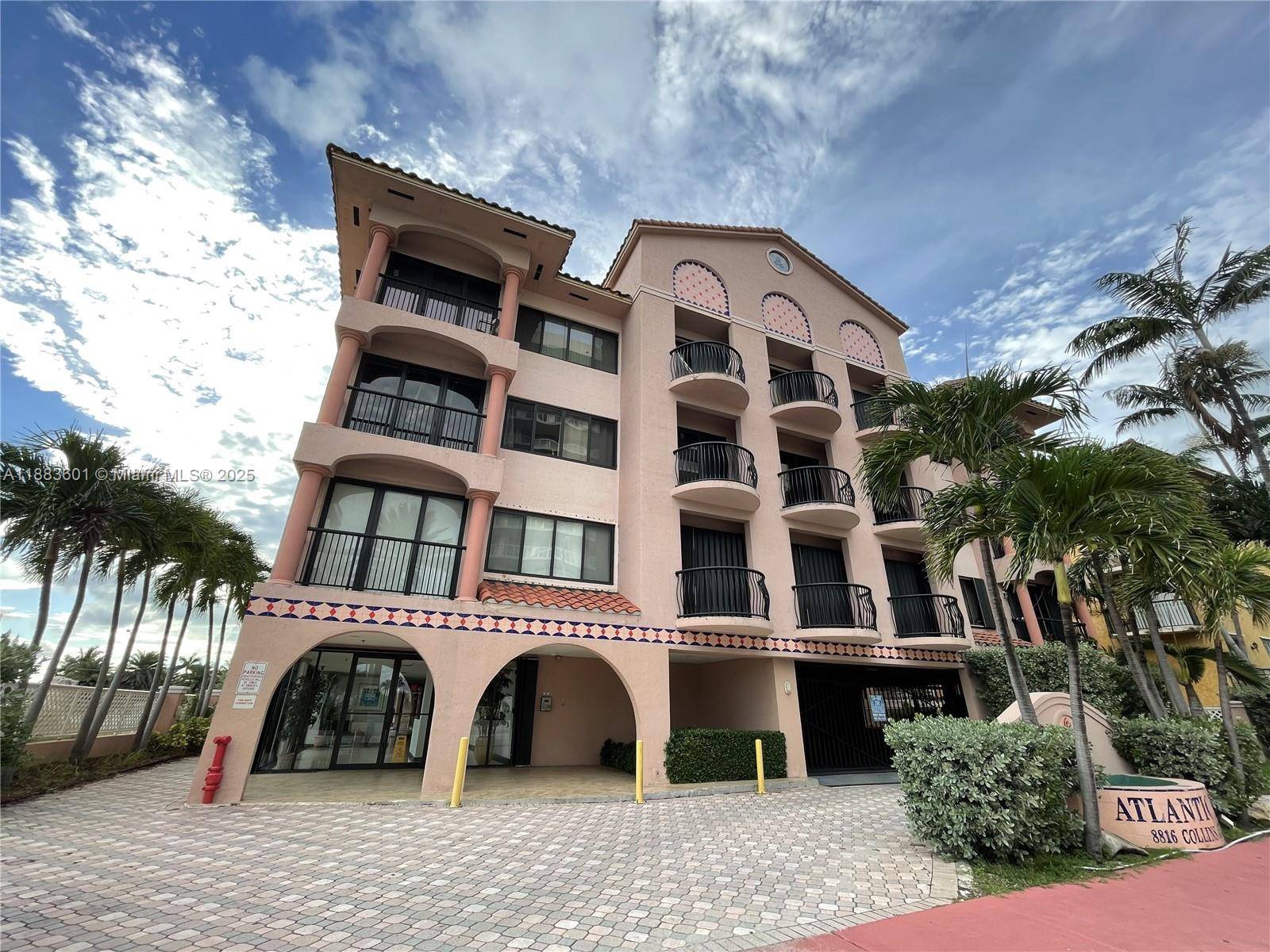 Modern building steps away from Surfside's best beaches.