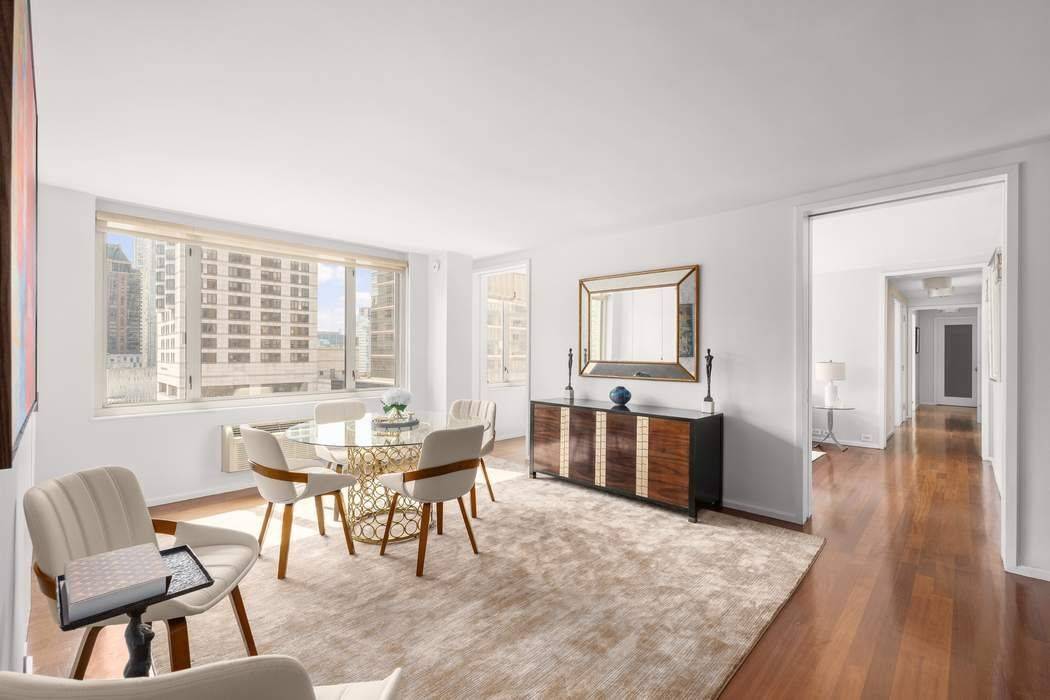 Renovated, move in ready, sun flooded, and super quiet, this two bedroom converts easily to a true three bedroom, plus there is an office with two built in desks or ...
