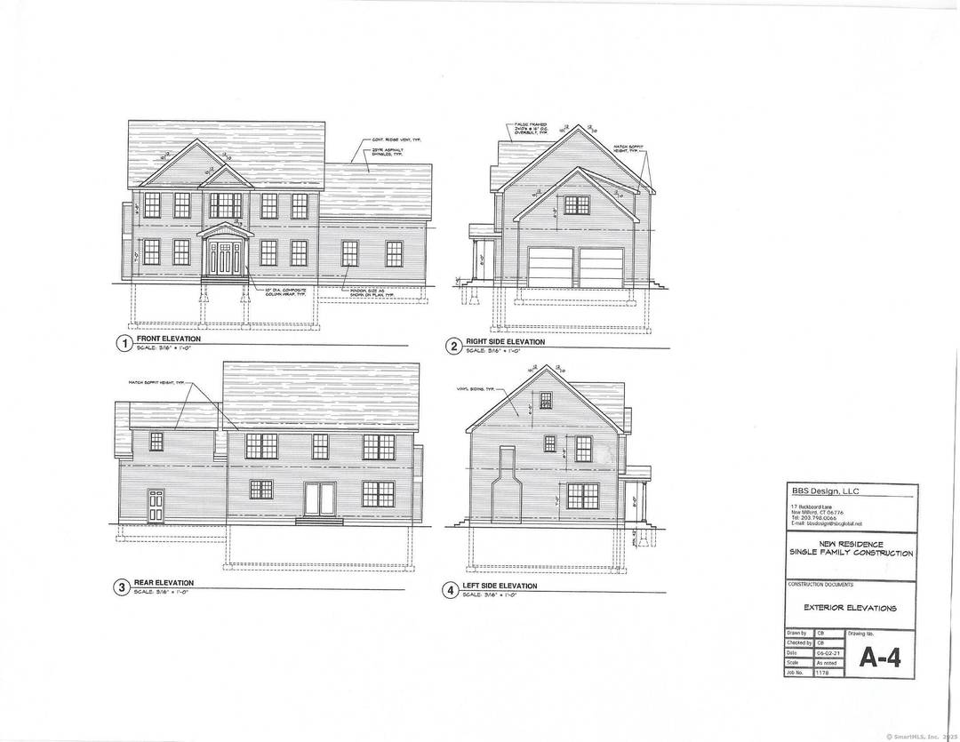 To Be Built Custom Colonial 95 Clapboard Ridge Road, Danbury, CT Set on a level 0.