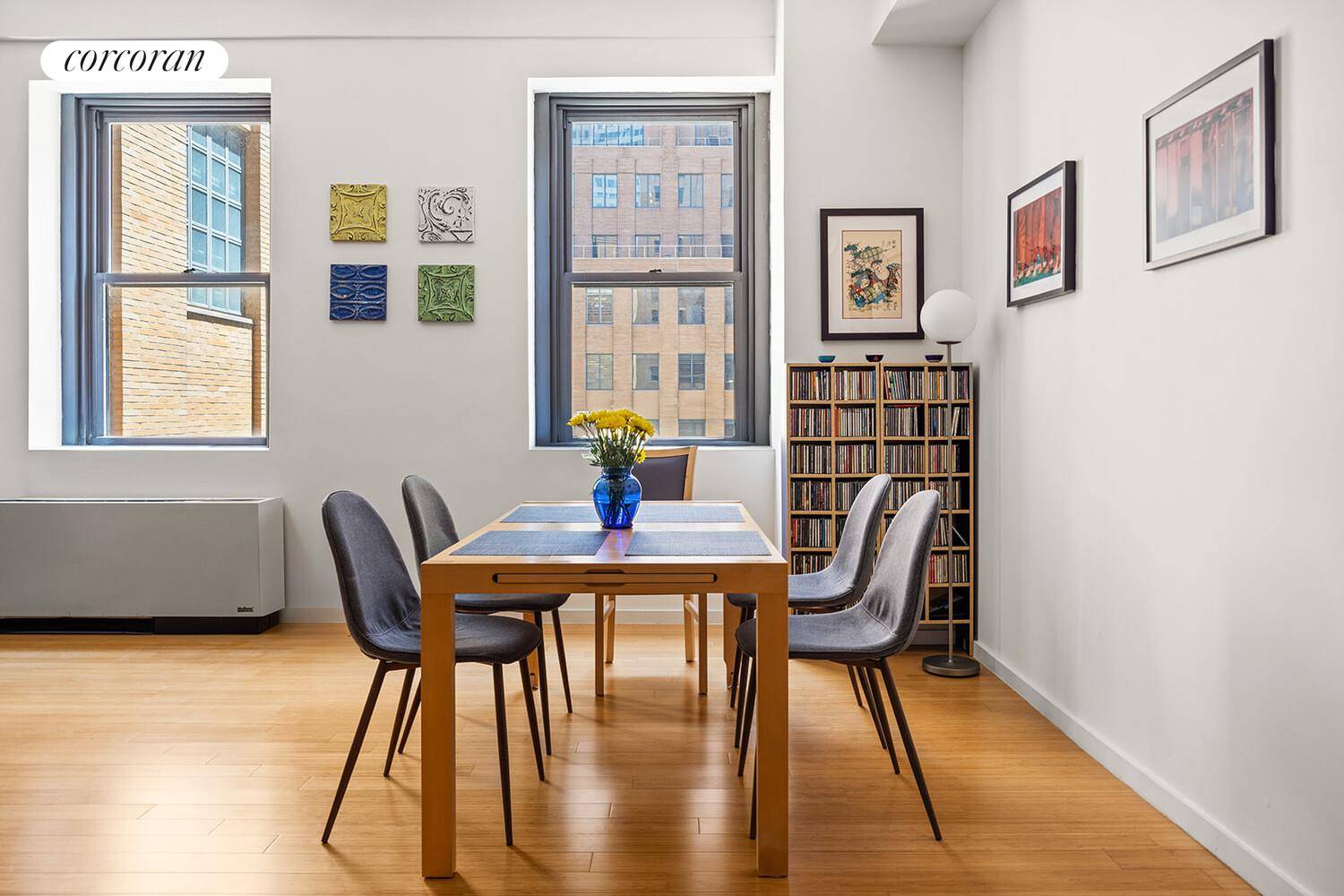 The ultimate one bedroom loft with 11 foot pre war beamed ceilings and beautiful views of the St.