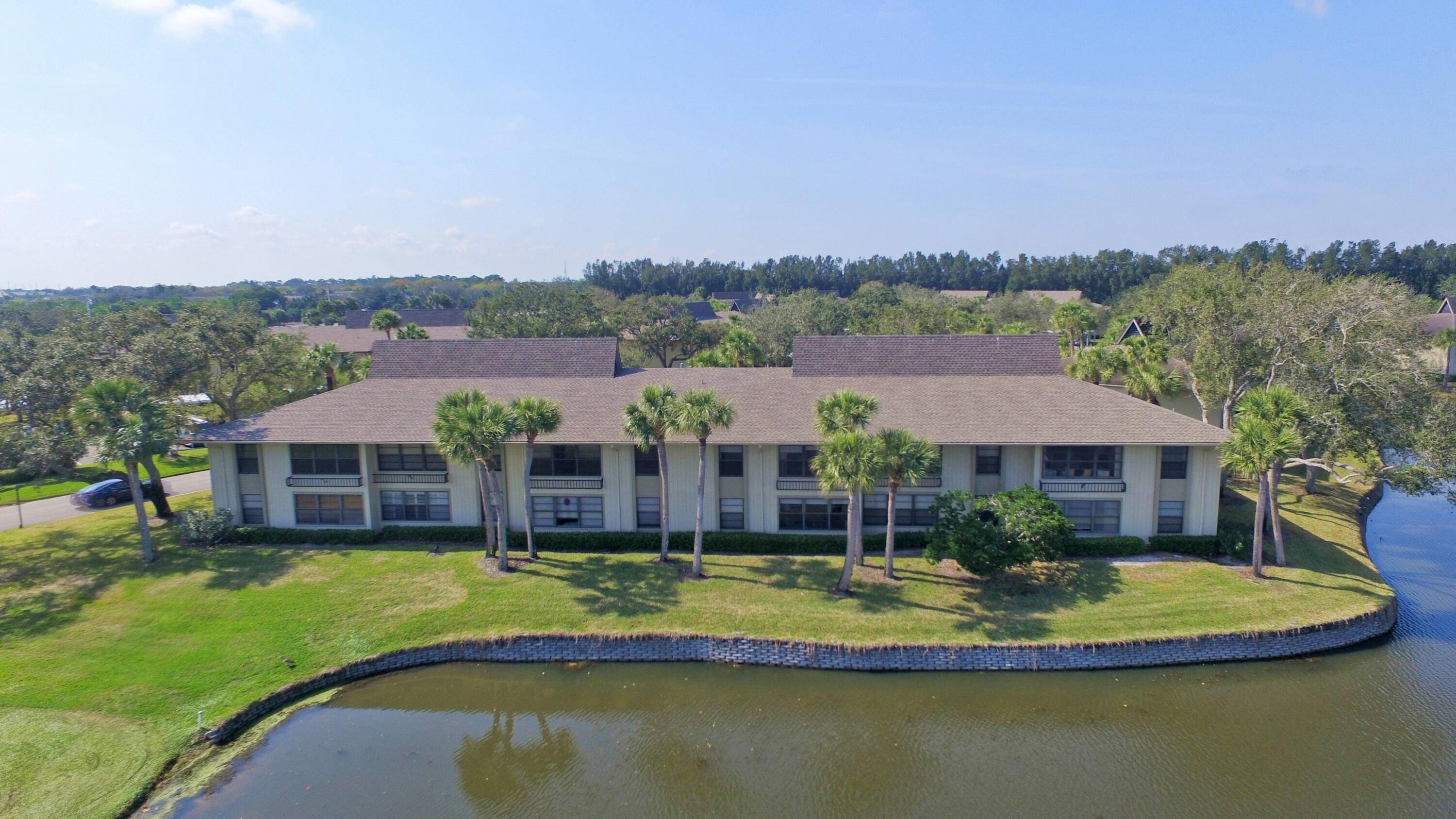 Ground floor unit with lake view.