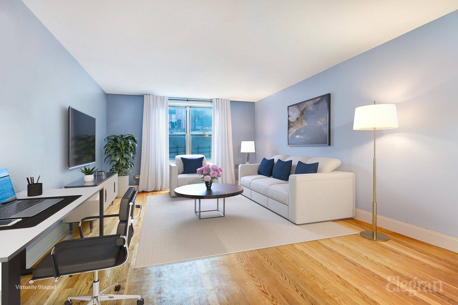 Live at the nexus of SoHo, Greenwich Village, and West Village in this sunny, south facing 1 bedroom apartment in a boutique downtown building with a gorgeous, furnished rooftop !