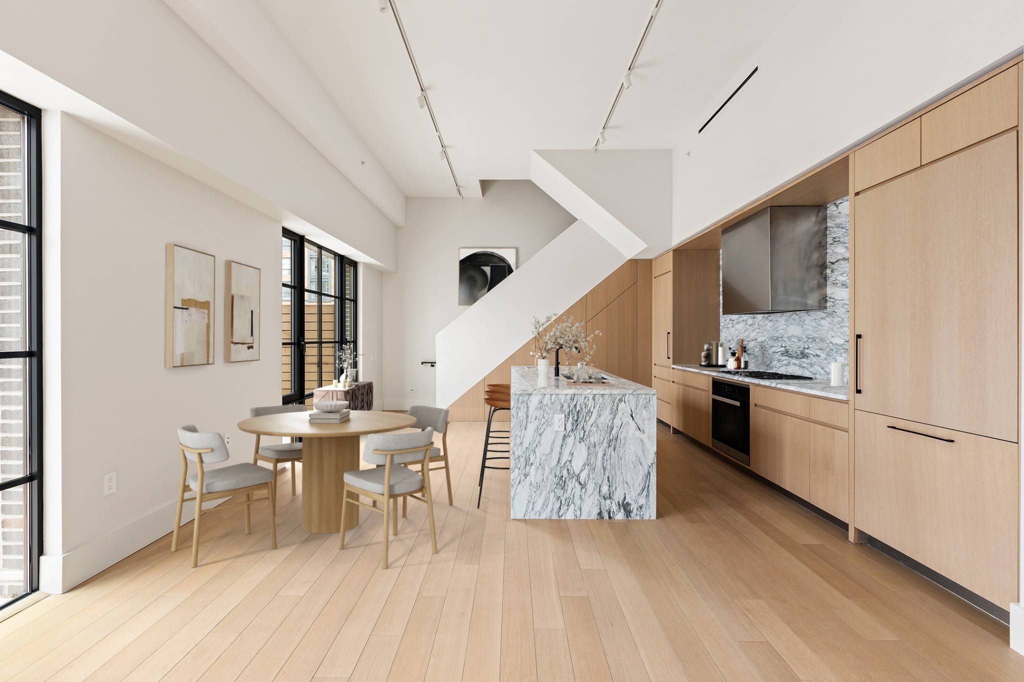 PENTHOUSE D 517 WEST 29TH STREET a breathtaking 2 bedroom 2 bath duplex penthouse with grand 14ft ceilings an two private terraces that offer stunning views of the city skyline ...