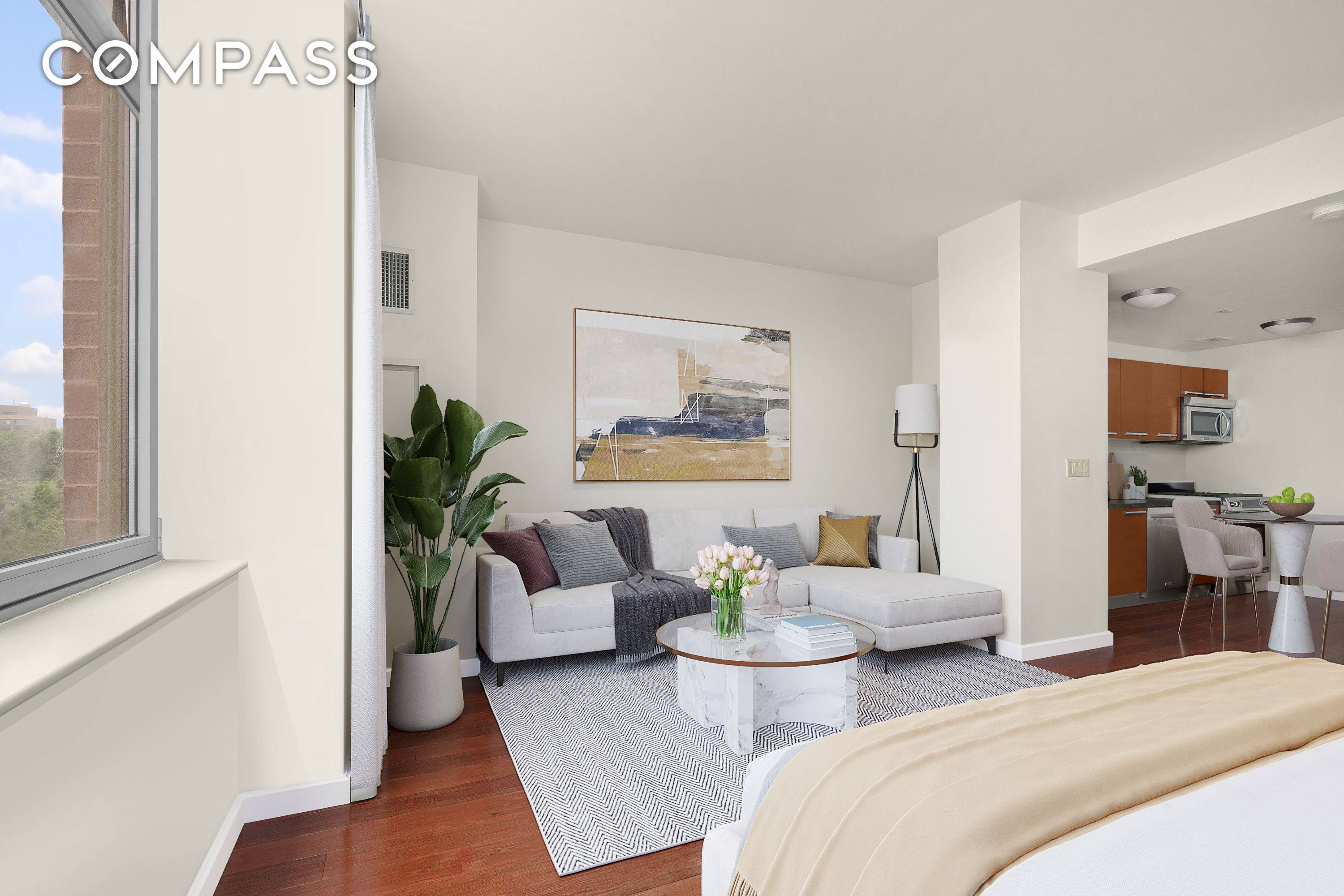 DREAM FOR INVESTORS AS PERFECT TENANT IN PLACE The XLarge Alcove Studio has everything you need, from high ceilings, to gorgeous open western view, many closets, and a washer and ...