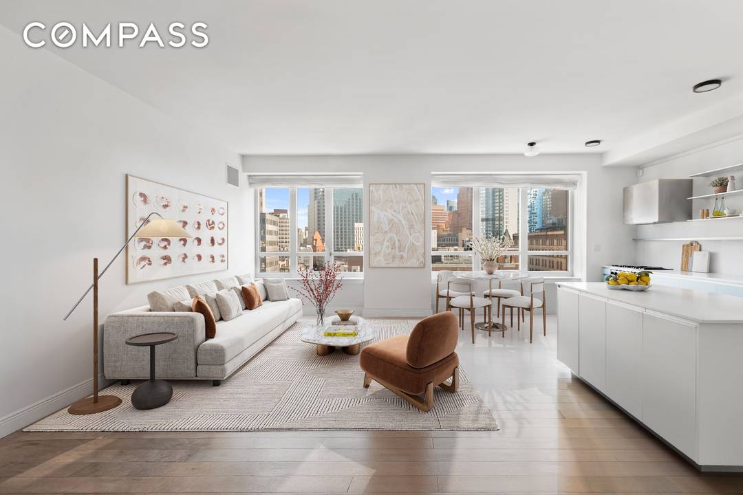 Residence 1008 at The Boerum is a spacious and thoughtfully designed two bedroom, two bathroom home.