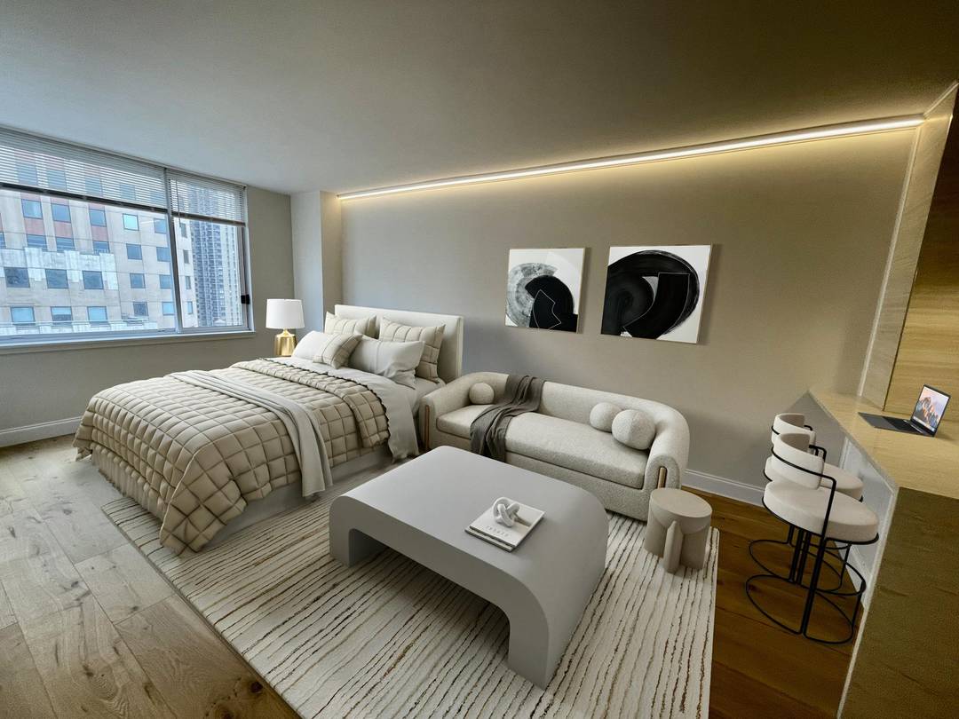 350 W 50th Street, 27ABeautifully Renovated Studio with Stunning City ViewsExperience luxury living in this brand new, fully renovated studio apartment at the prestigious Worldwide Plaza.