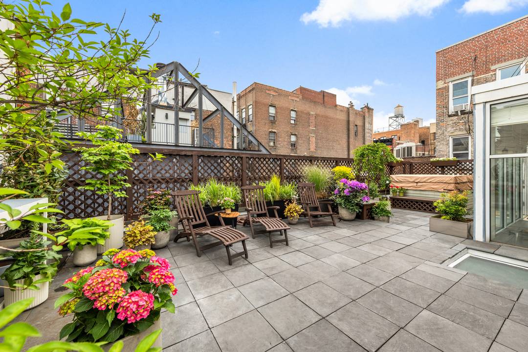 Private Landscaped Roof Garden with Hot Tub above Cornelia Street.