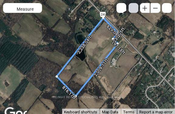 40 Acre parcel of land located on prestigious Trafalgar Road at the north boundary of Hamlet of Balinafad.