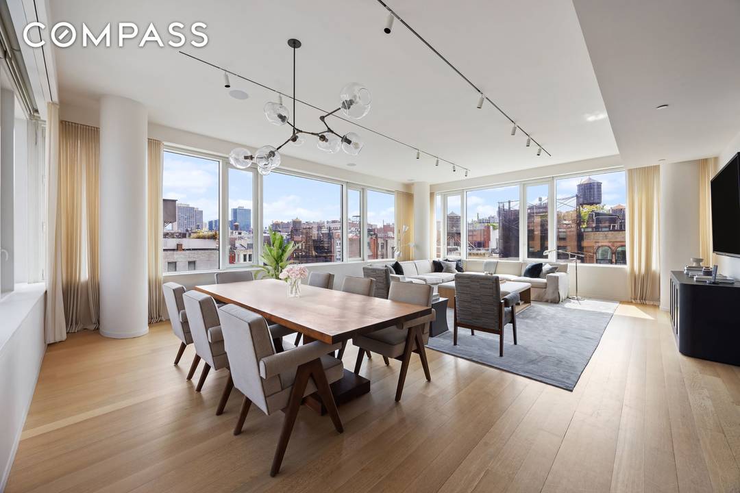 This full floor, three bedroom, three and a half bathroom loft, renovated in 2020, offers privacy, volume, and carefully considered design within a boutique SoHo building.