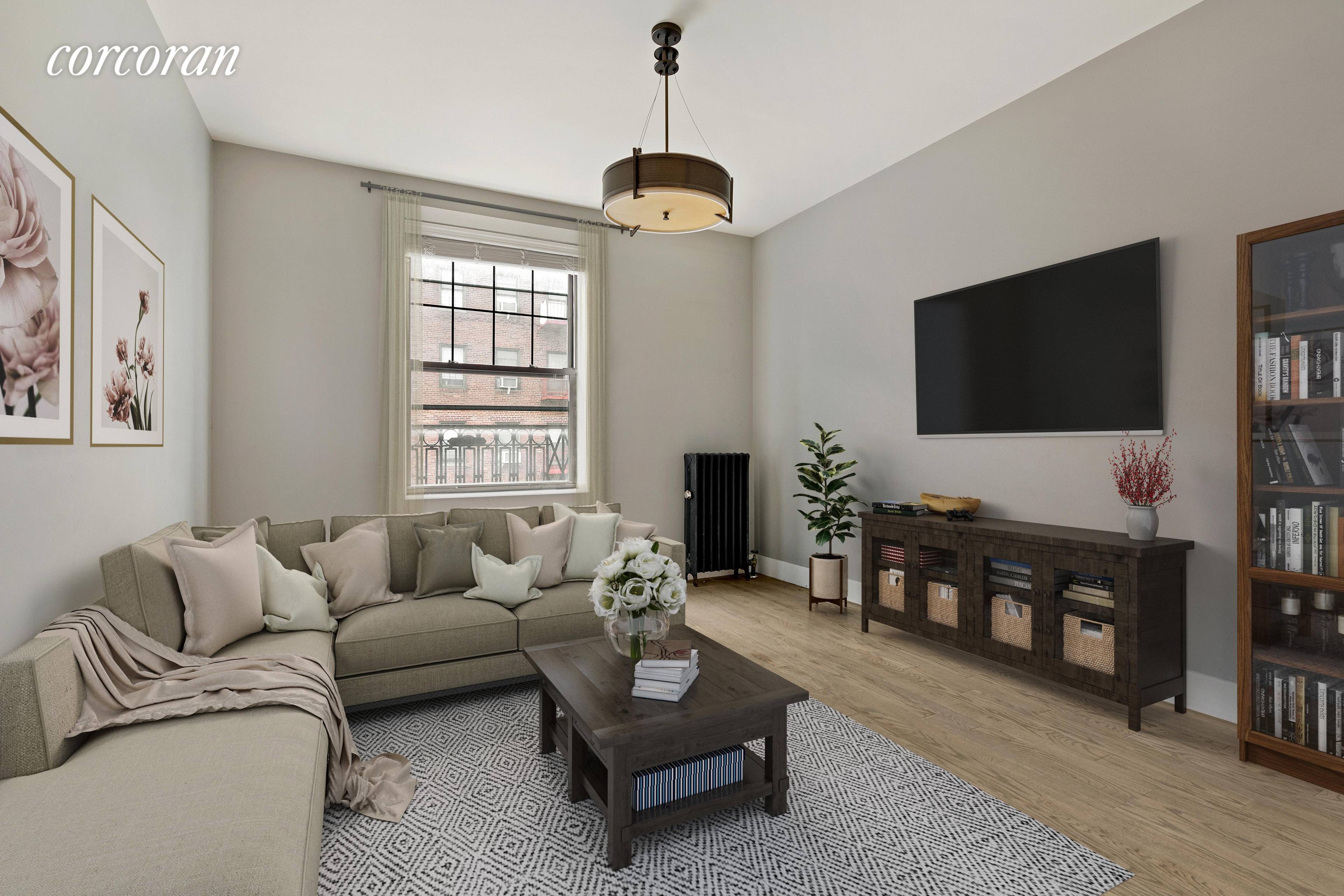 Renovated and sunny, top floor two bedroom apartment in a beautiful condo building located in historic Prospect Lefferts Gardens.