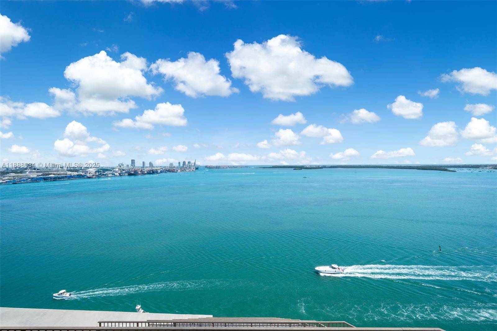 Direct Ocean open water full views with zero construction impact Top Upper 2 Floors of Brickell Key One The best location in all of Brickell Key.