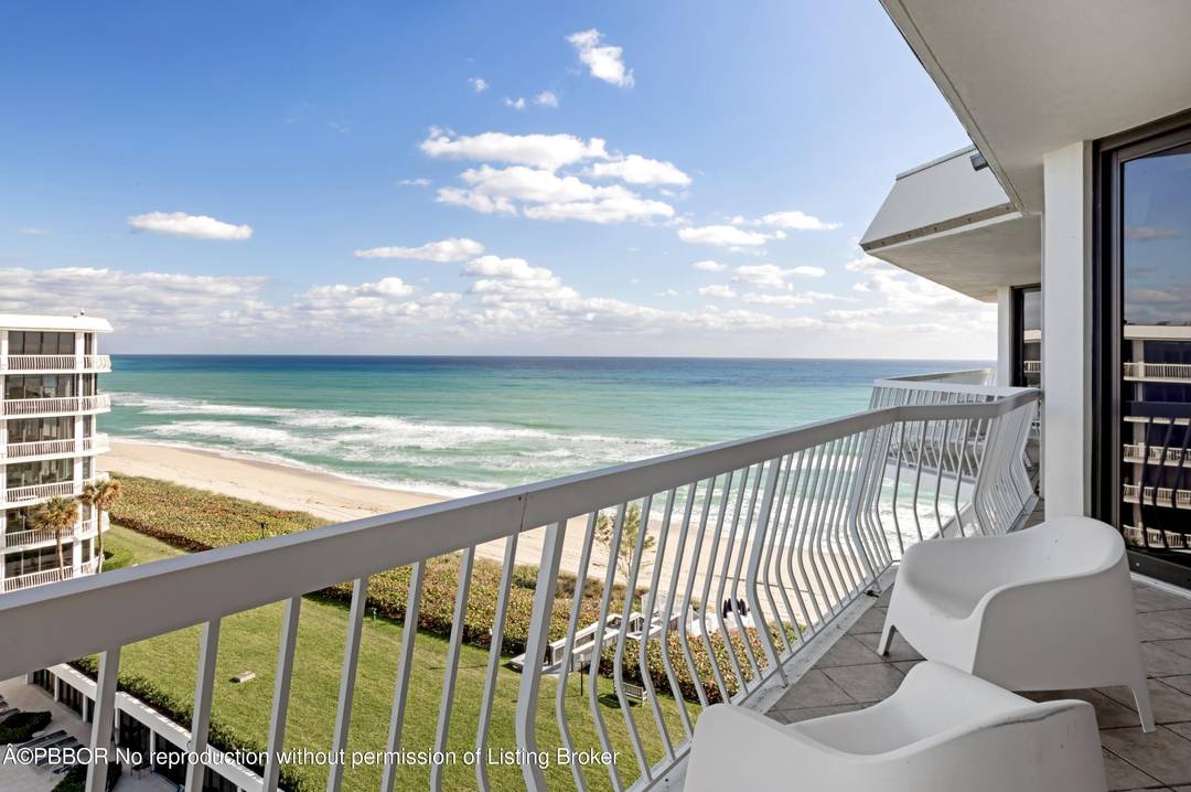 Stylish, renovated 6th floor apartment with sweeping views of the ocean to the East and beautiful Intracoastal views to the West.