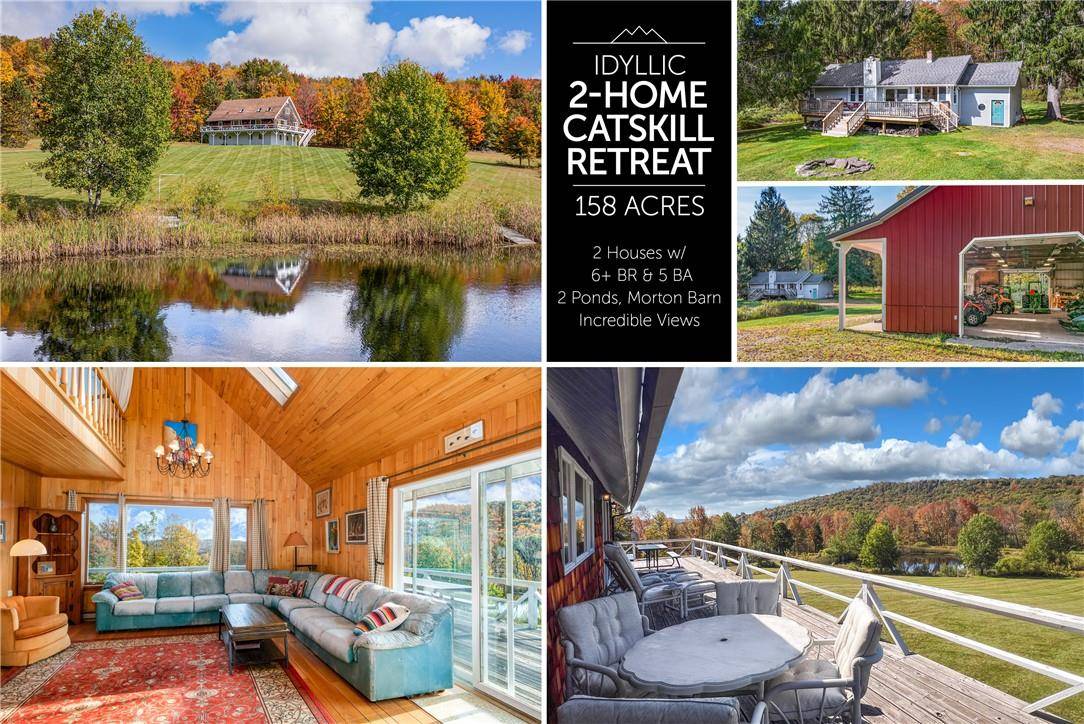 Stunning 2 home, 2 pond, 158 ac, dead end rd comfort, luxury, amp ; nature.