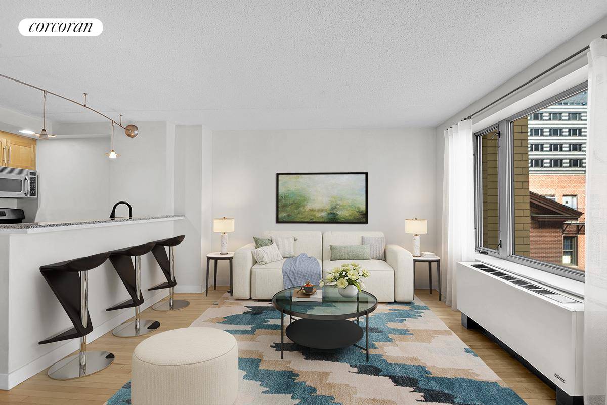 Welcome home to this serene, east facing one bedroom condo at Boulevard East, located at 53 Boerum Place in vibrant Boerum Hill, Brooklyn.