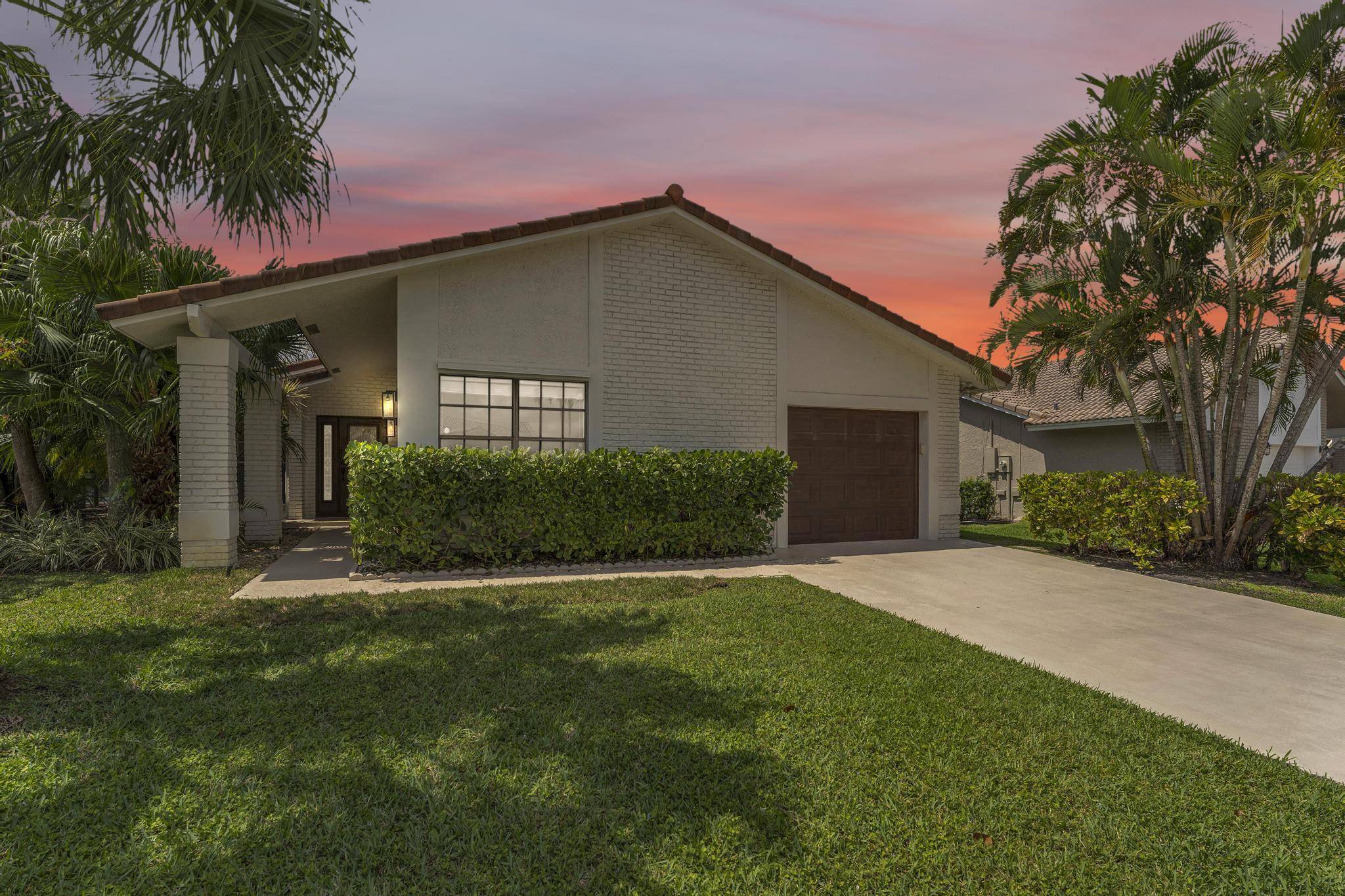 Move in ready 3 bed, 3 bath rental with private pool and lake views in gated Boca Greens.