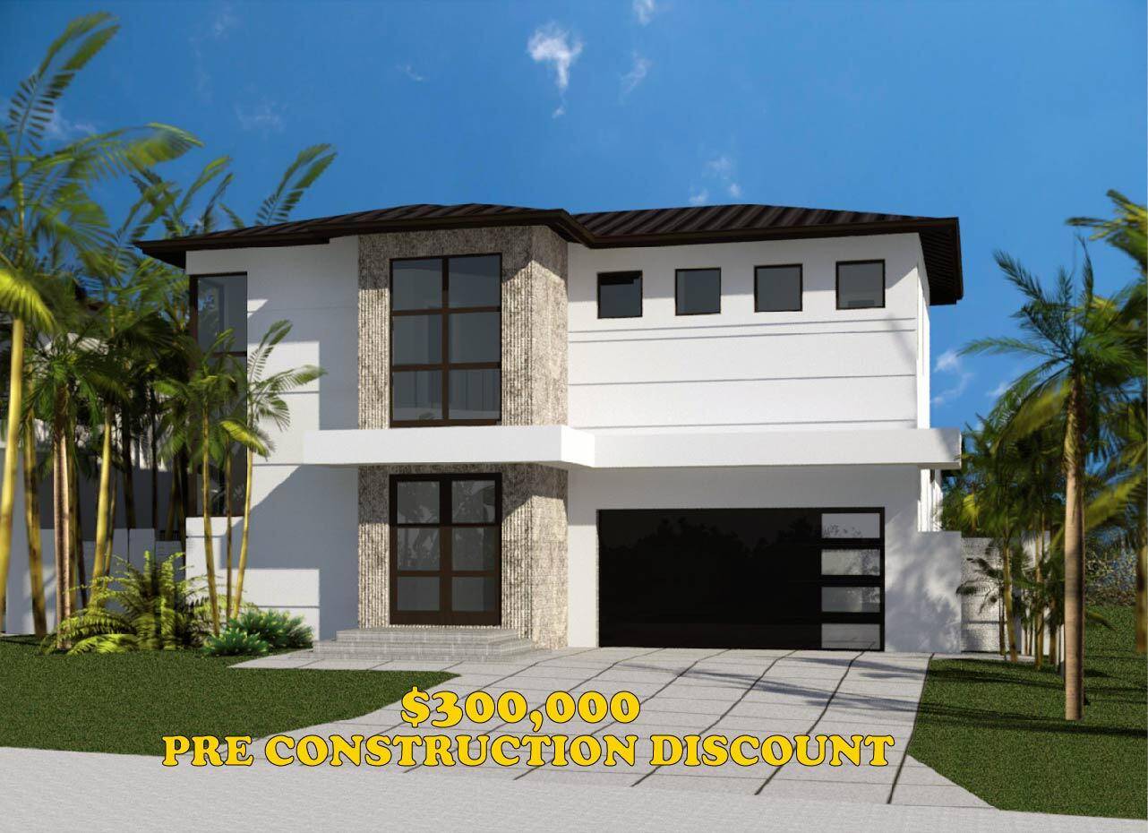 300, 000 PRE CONSTRUCTION DISCOUNT First floor includes a primary bedroom with, laundry closet, large bath, kitchen w large island deluxe appliances, family room, dining room powder room, cabana bath, ...