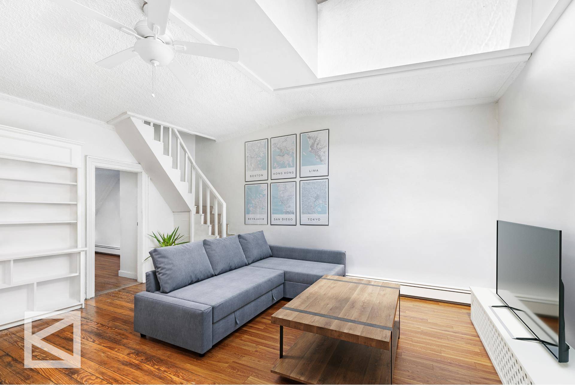 Welcome to the Penthouse at 313 West 20th Street a charming, sun drenched top floor residence perched atop a 25 foot wide historic Chelsea townhouse.