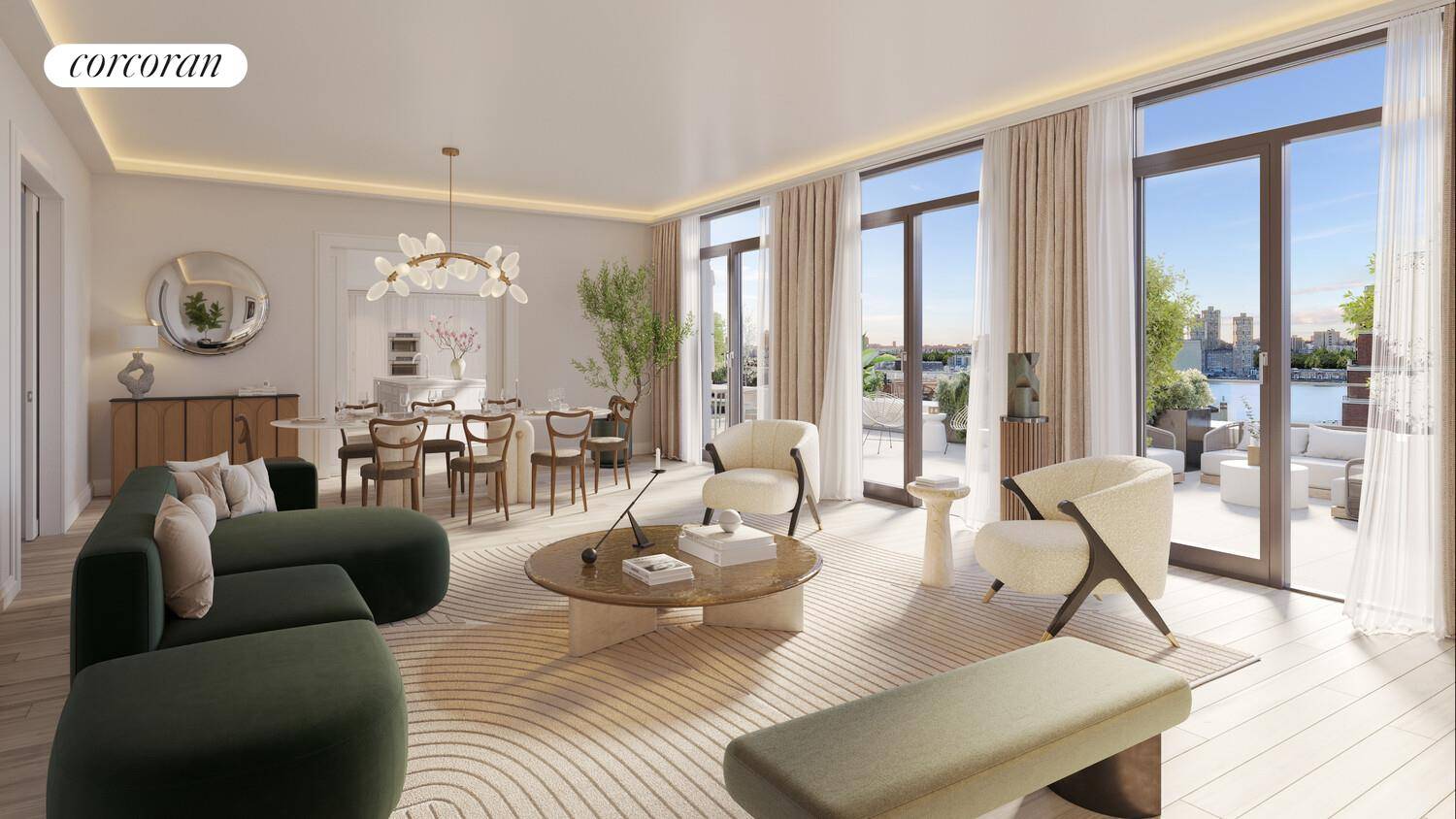 Designed by renowned architect and designer Thomas Juul Hansen, Penthouse 17C is a CORNER four bedroom, four bathroom residence with two separate terraces.
