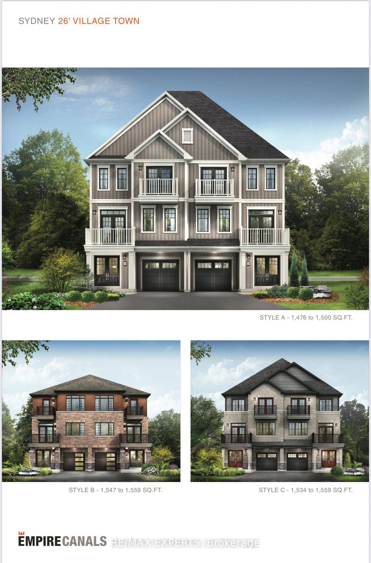 Welcome to Empire Canals Spruce Townhome Collection in Welland.