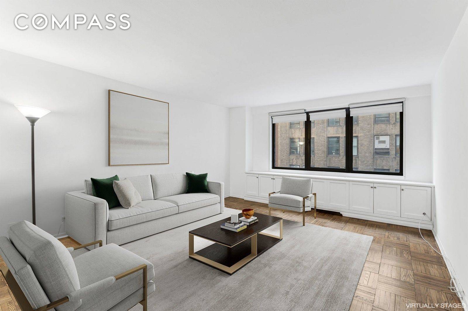 Welcome home to this renovated one bedroom condo on Central Park South the most coveted location in all of New York City !