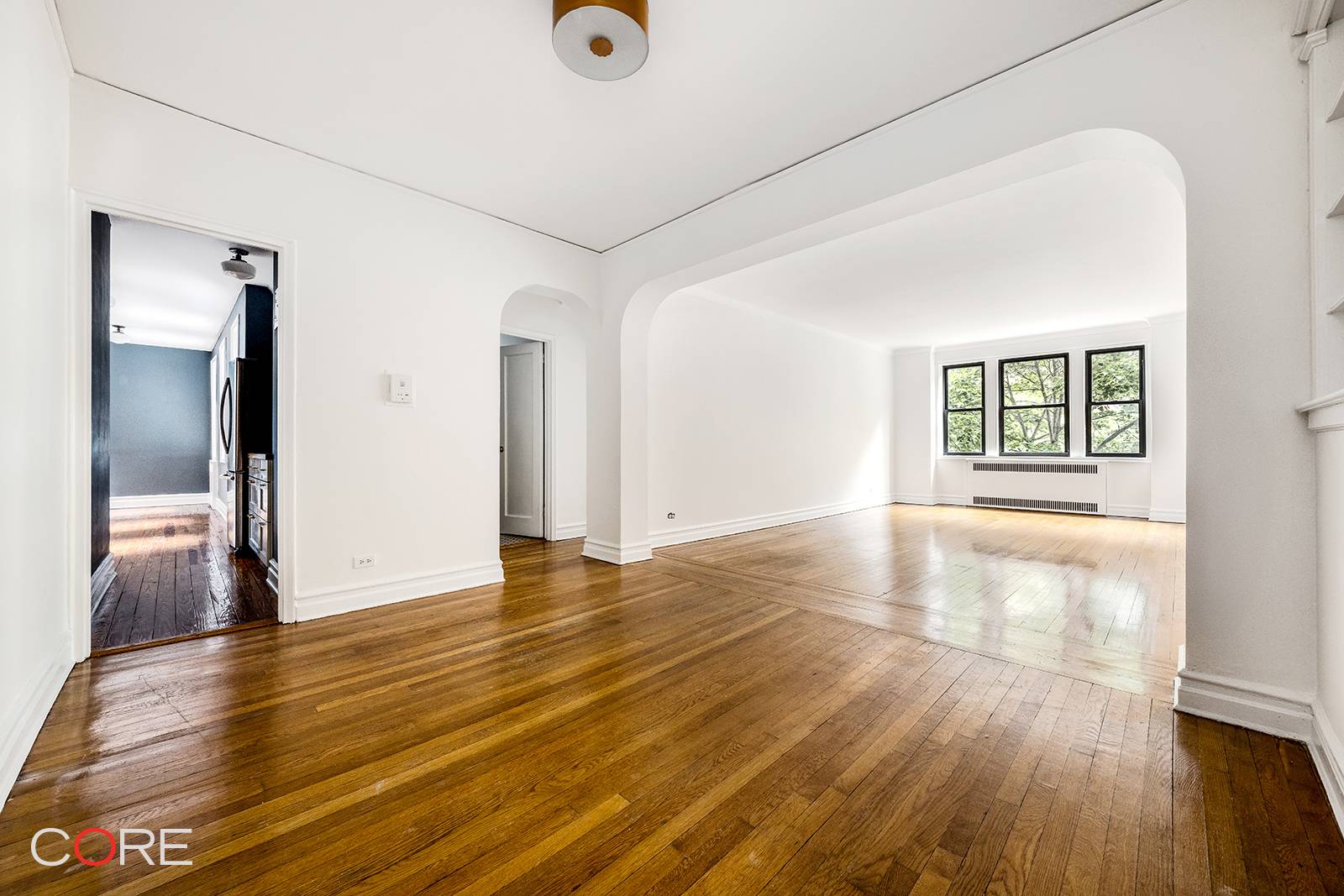 Welcome to this sizeable one bedroom, one bathroom residence that combines pre war charm with modern nuances.