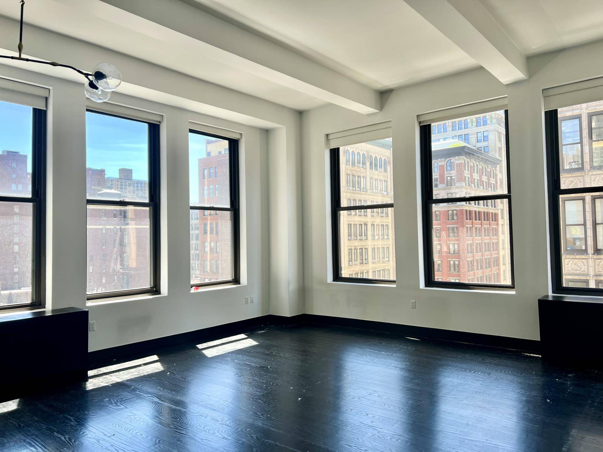Stunning Loft Style Corner Residence in the Heart of Flatiron This immaculate 2 bedroom, 2.