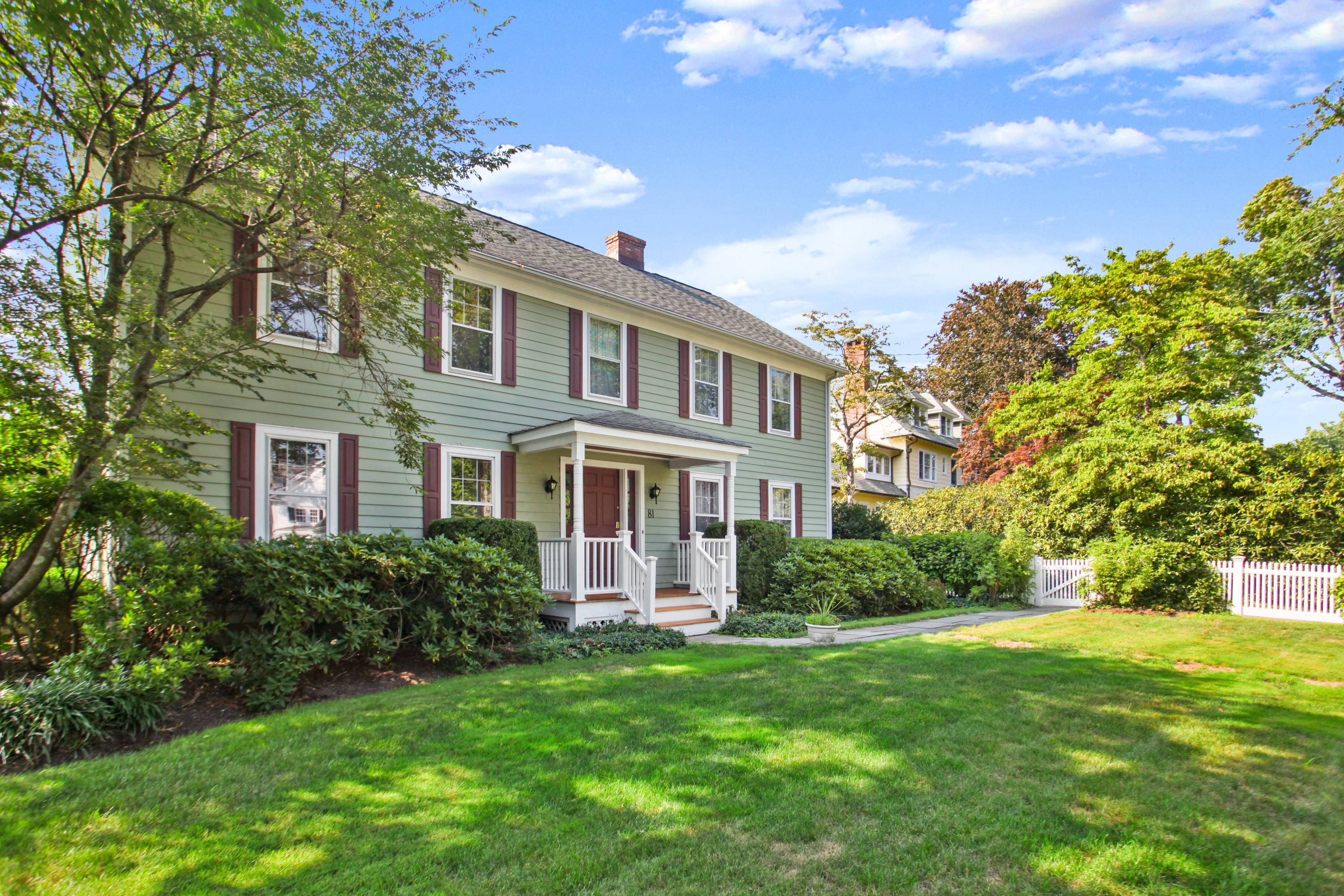 South of the village location with front driveway entrance on Shore Rd, and additional rear driveway to parking for 2 cars off private lane no parking on Tower Lane provides ...
