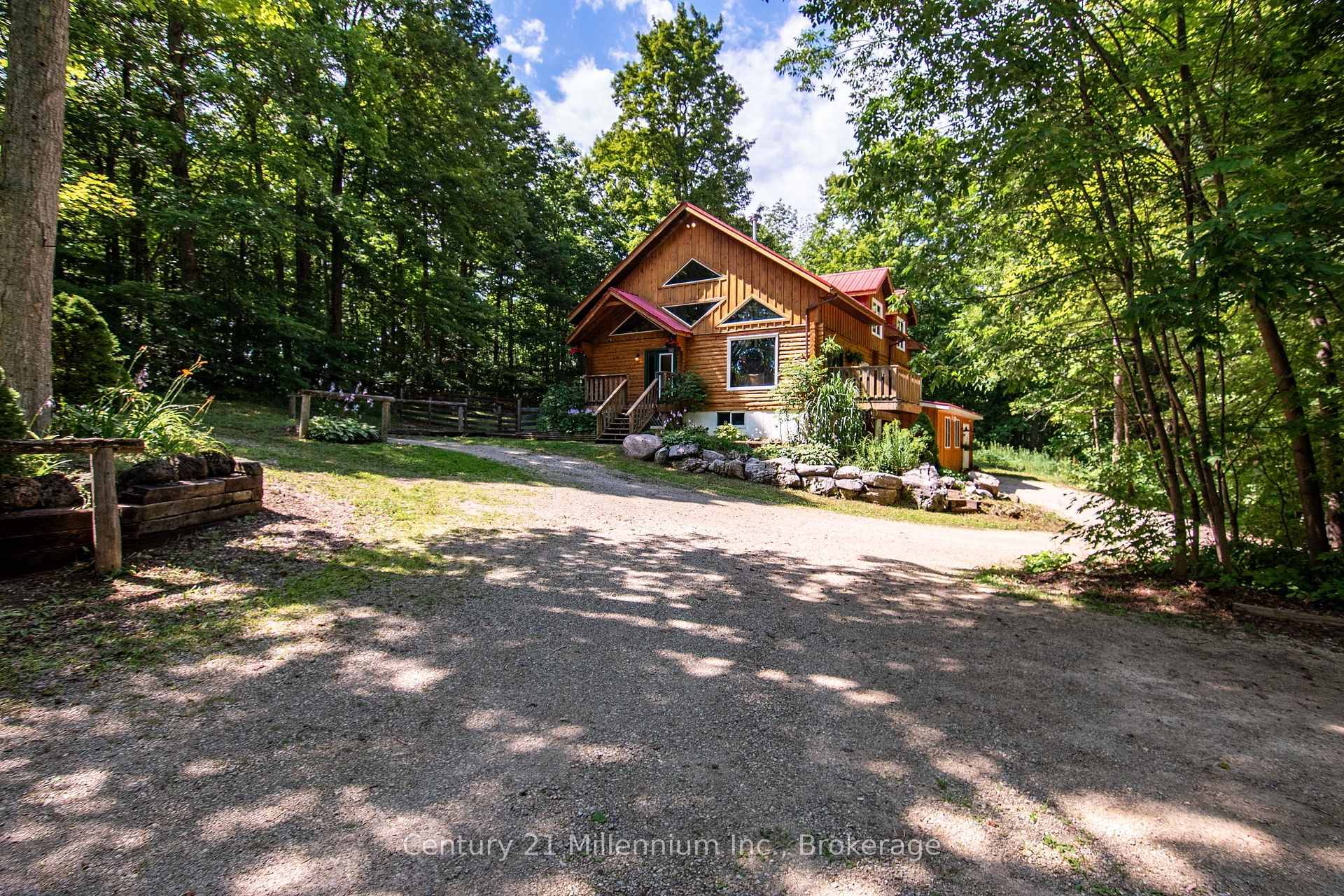 Discover this large 4 bedroom, 3 bathroom log home on a private 4.