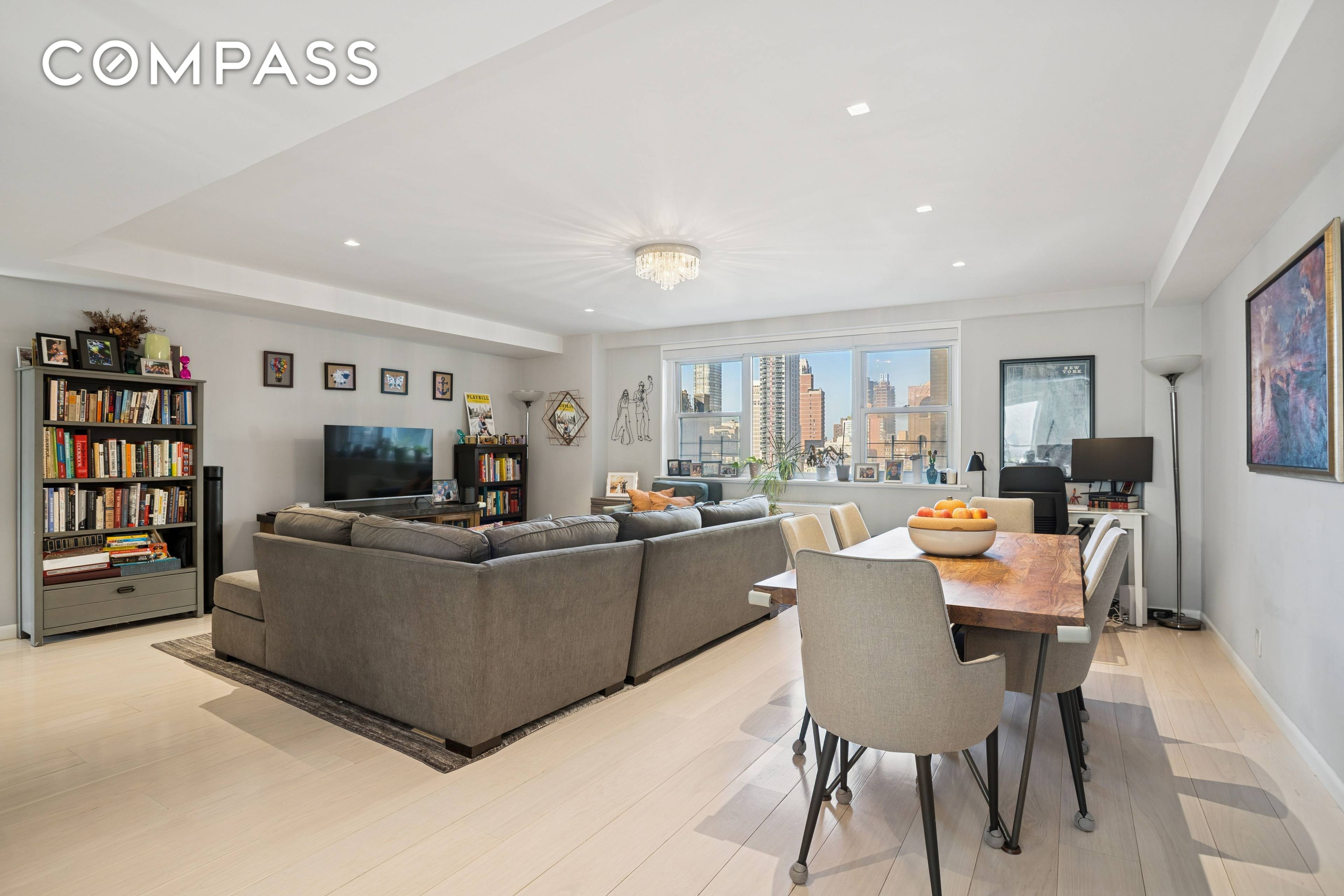 Enjoy this completely gut renovated two bedroom, two bathroom co op featuring spacious sun kissed interiors, a desirable split bedroom layout, triple exposures, and an ideal high floor location in ...