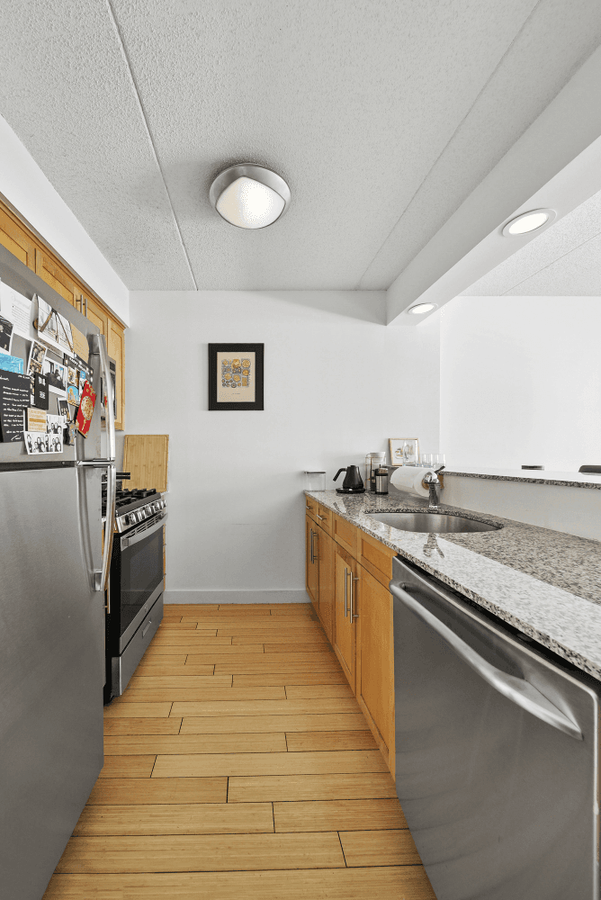 Unit S2M at 516 W 47th Street in Hell's Kitchen is part of the Clinton West Condominium, a full service building offering a range of amenities and a vibrant location.