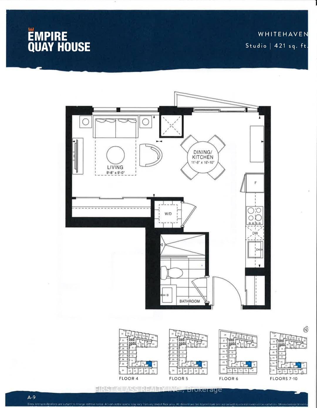 Discover upscale living in this spacious studio unit at Empire Quay House.