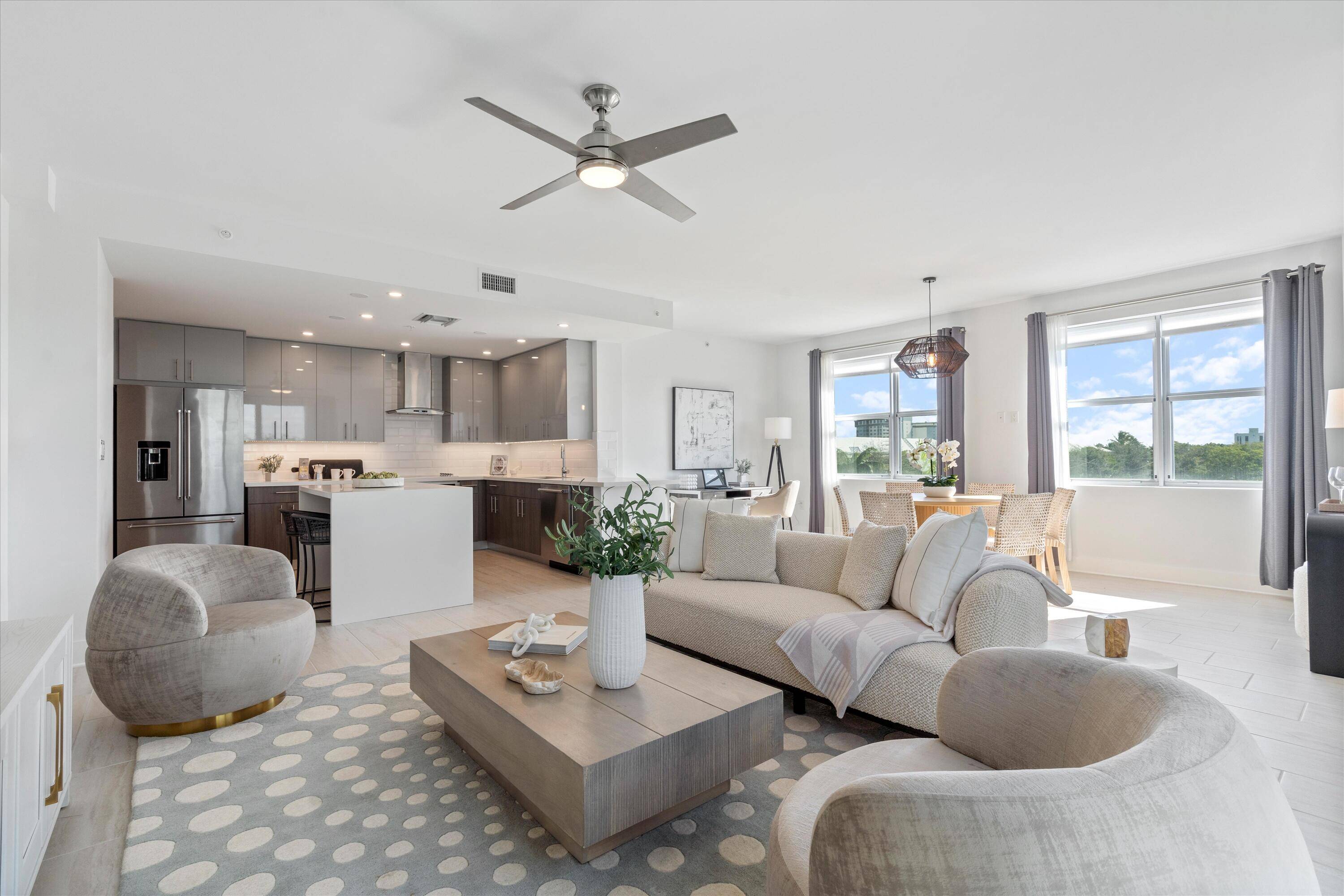 Welcome to this stunning, rarely available corner unit in one of Delray's newest luxury condo buildings, 236 Fifth with FULLY funded reserves.