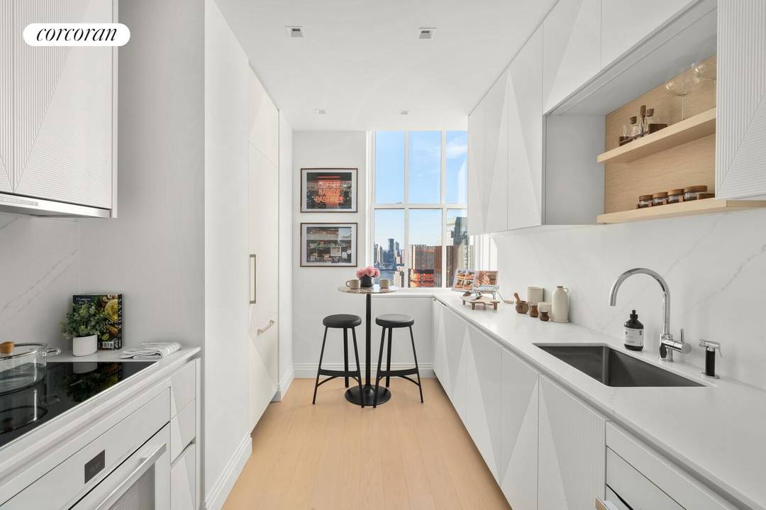 Residence 3603 at One Wall Street is a beautifully proportioned two bedroom, two bath home offering 1, 211 square feet of interior space and prized western exposure.
