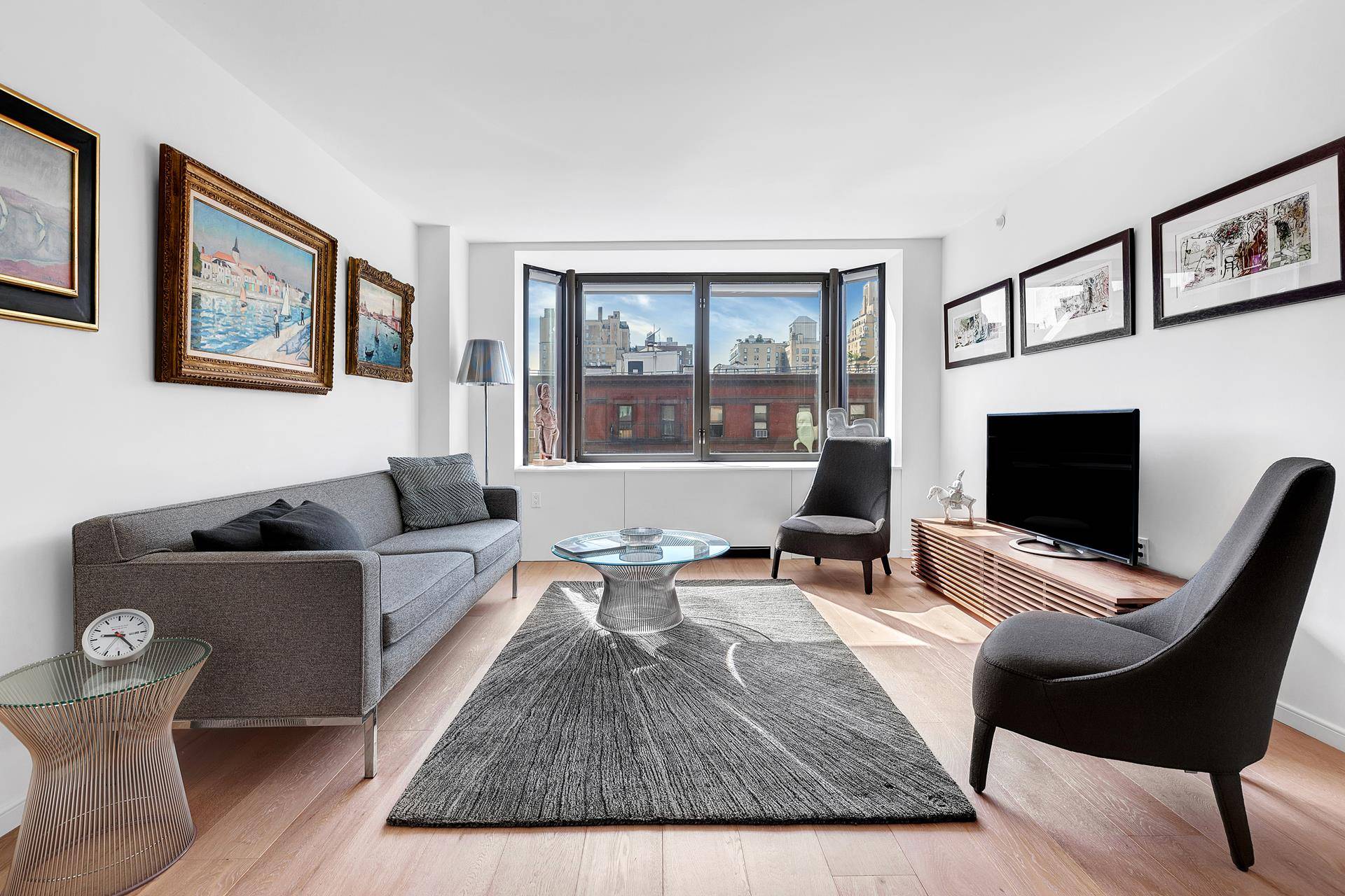 Available for Early April Lease Start Tenants in Place Until 3 31 25 This exceptional split two bedroom, two bathroom residence on the Upper West Side offers both charm and ...