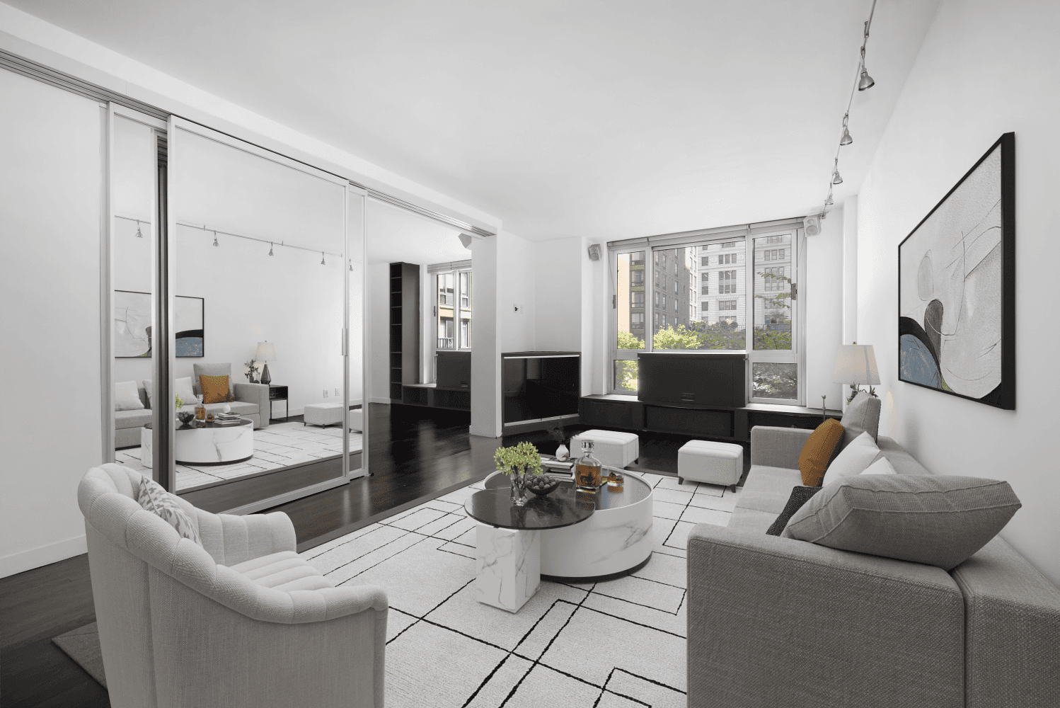 NEWLY PRICED ! Move right into this rare corner, oversized one bedroom, one bathroom apartment at the iconic Zeckendorf Towers located in the heart of Union Square.
