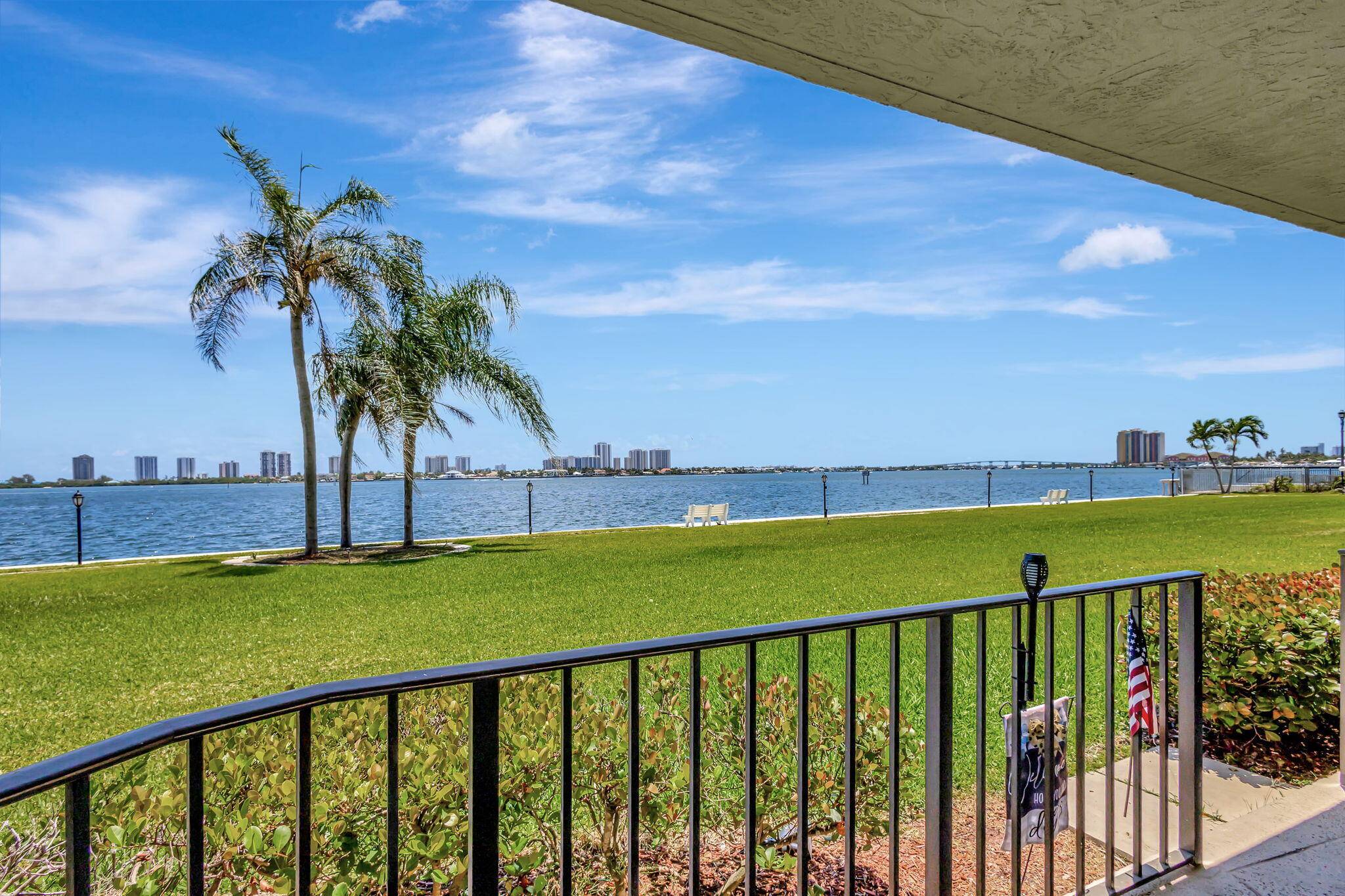 Unparalleled unobstructed long wide views of the Intracoastal Singer Island this 2 bed 2 bath 1440 sq ft condo had a total Renovation sporting impact glass throughout including the custom ...