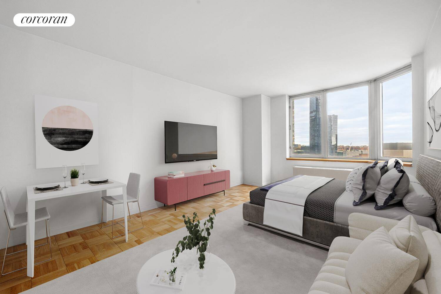 A Serene Studio in the Heart of Hell's Kitchen Apartment 18A at The Strand offers the perfect blend of tranquility and convenience in one of Manhattan's most vibrant neighborhoods.