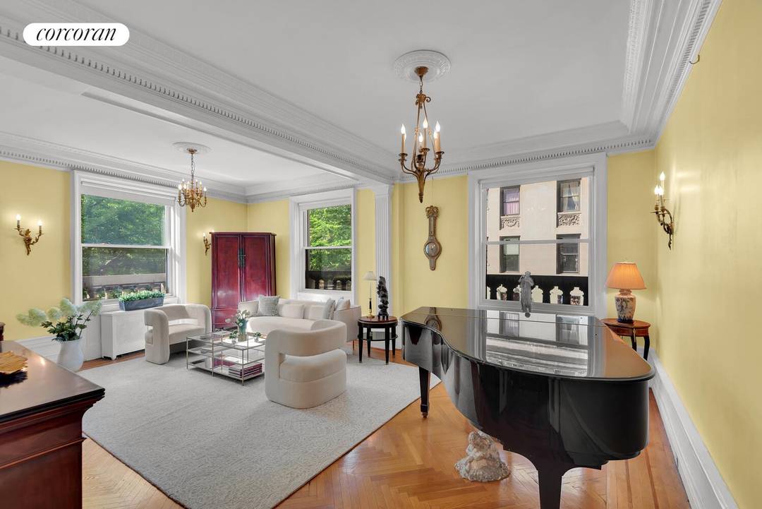 LOCATED ON A HIGH SECOND FLOOR, sharing the landing with only one other residence, Apartment 1B at 258 Riverside Drive is a grand, elegant, and bright corner classic six room ...